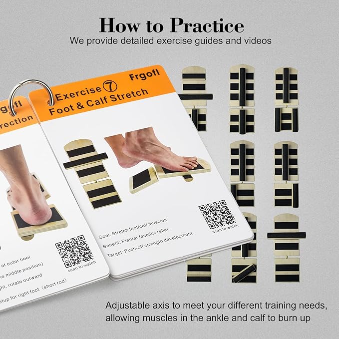 Balance Board for Ankle Strengthening & Physical Therapy - Adjustable Single Leg Board for Recovery from Sprains, Plantar Fasciitis | Stability Trainer with Video Guide and Carry Bag