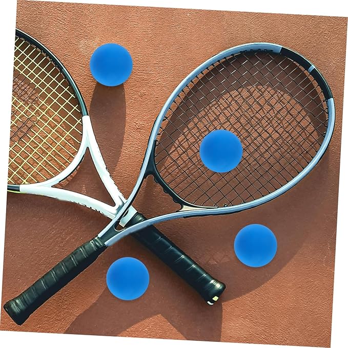 KICHOUSE 4pcs Rubber Squash Training Balls Mini Bouncy Balls Sports for Boys and Girls Reaction Training Equipment Lightweight Portable Enhance Coordination