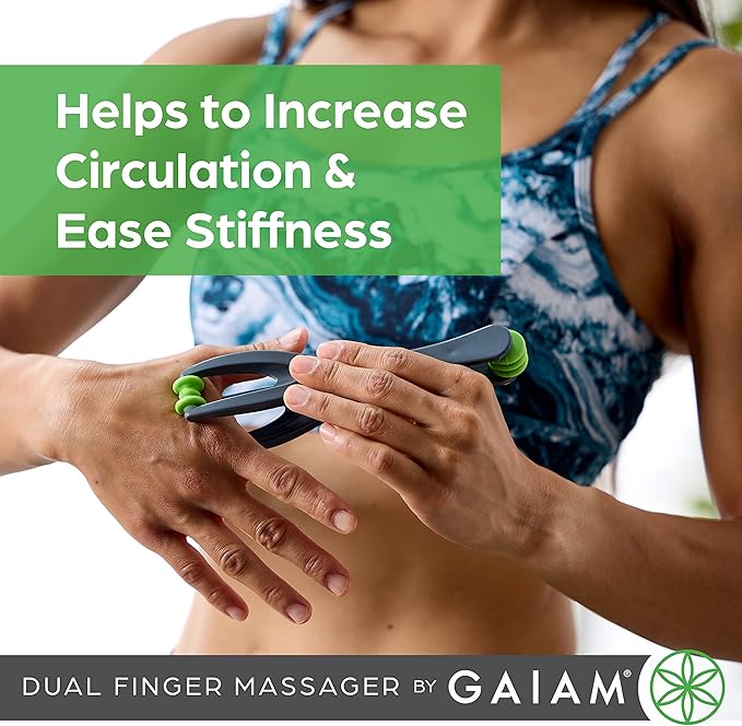 Gaiam Finger Massager Dual-Sided Hand