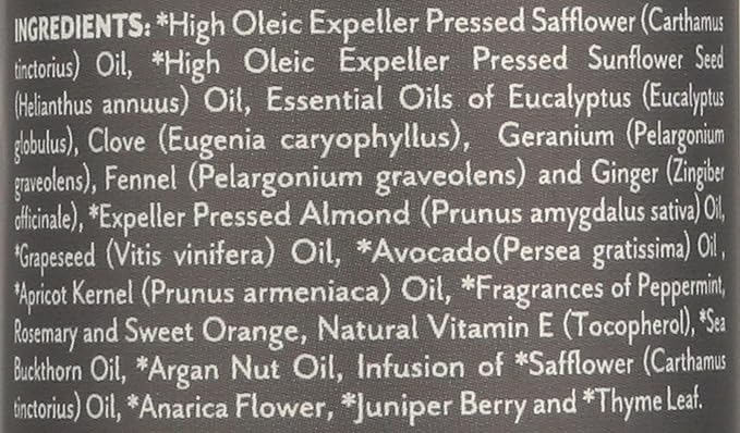 Soothing Touch Peppermint Rosemary Organic Bath, Body & Massage Oil, 4 Fl Oz