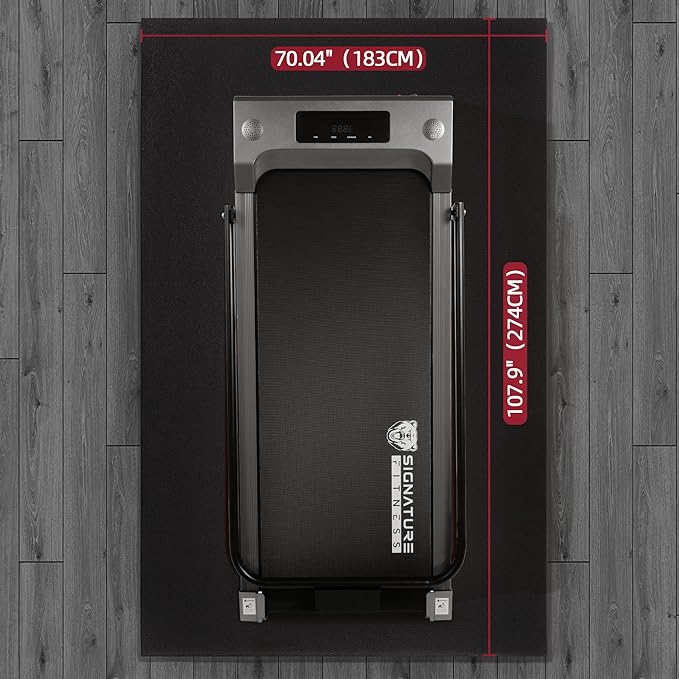 Fitvids High Density Home Gym Treadmill Exercise Bike Equipment Mat, 1/4" Thick, Multiple Sizes
