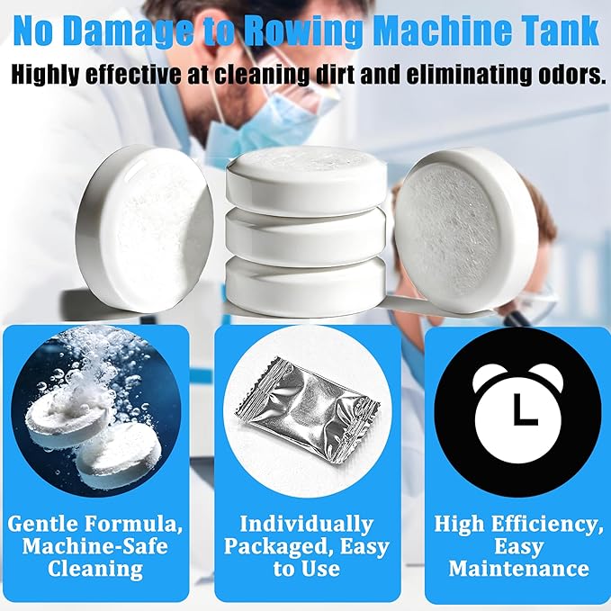 Premium Water Purification Tablets for Rowing Machine Tanks | Effective Cleaning & Water Treatment Formula for Universal Use in Water Rowing Machines