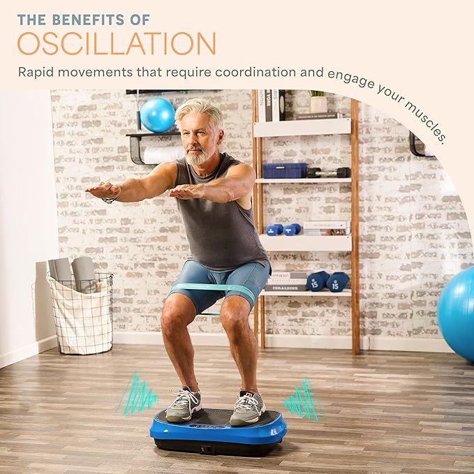 Lifepro Vibration Plate for Lymphatic Drainage – Whole Body Vibrating Platform Exercise Machine for Muscle Toning & Recovery with Remote Max Load 260 lb