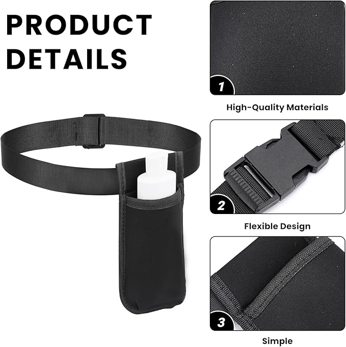 2 Pcs Professional Massage Oil Holster, Massage Waist Oil Case Adjustable Lotion Oil Waist Holder Organizer Belt Comfortable Therapist Essential Accessory