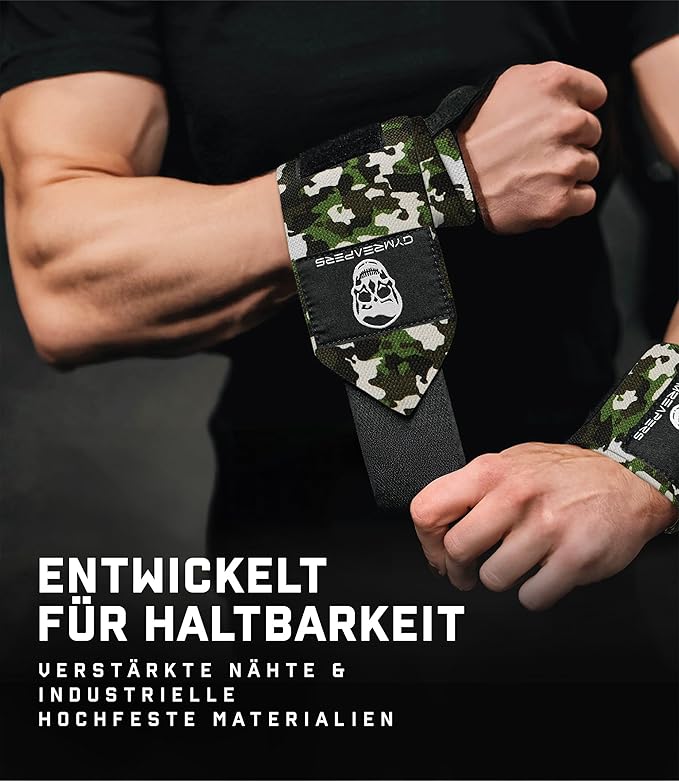 Gymreapers Weightlifting Wrist Wraps (IPF Approved) 18" Professional Quality Wrist Support with Heavy Duty Thumb Loop - Best Wrap for Powerlifting Competition, Strength Training, Bodybuilding