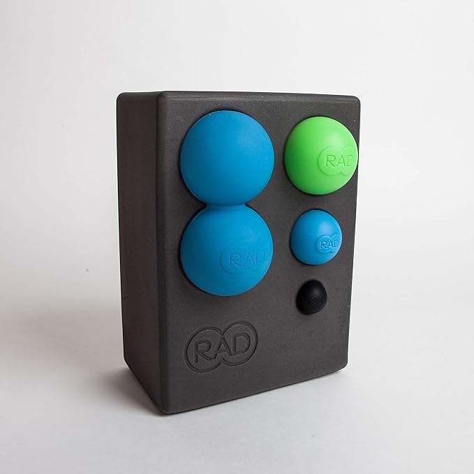 RAD Point Release Kit / 5-in-1 Massage Tool Kit with Block, Massage Balls and Peanut Roller for Self Massage, Mobility and Recovery