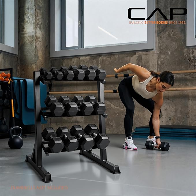 CAP Barbell Heavy-Duty Dumbbell Rack Pound Dumbbell Pairs