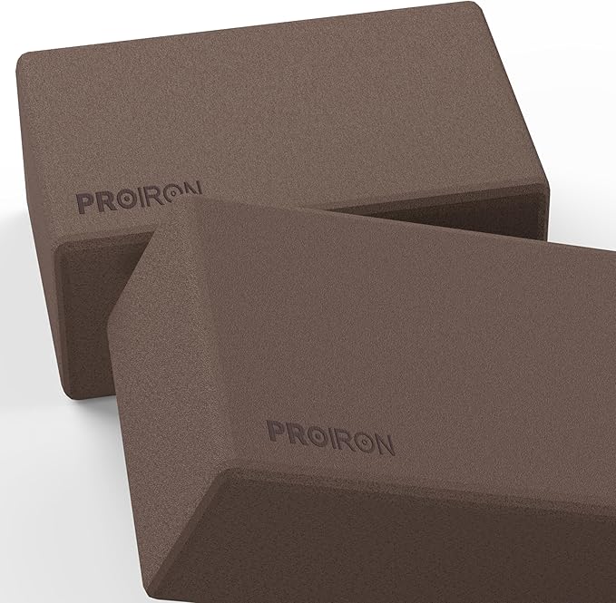 PROIRON Yoga Blocks, 2 Pack Supportive High Density Premium Eva Foam, Soft Non-Slip Surface with Curved Edges Stretch Blocks For Yoga, Pilates, Stretching