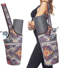 Ewedoos Canvas Yoga Mat Bag Fits Most Mats Yoga Bag with Large Storage Pockets to Hold More Accessories Ideal for Pilates Workout Gifts & Travel