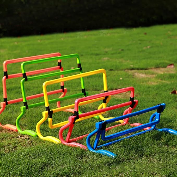 ZJchao Agile Speed Training Equipment Enhances Soccer Basketball Track and Field 5Pcs Adjustable Hurdles