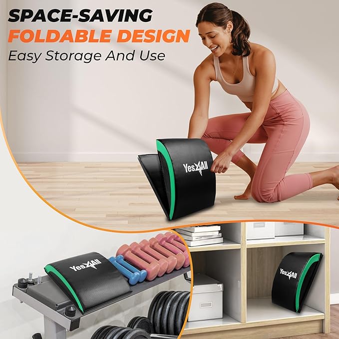 Yes4All Abdominal Exercise Pads, Foldable Ab Workout Equipment for Home Gym Core Training & Back Stretching, Sit Up Mat for Floor Exercises