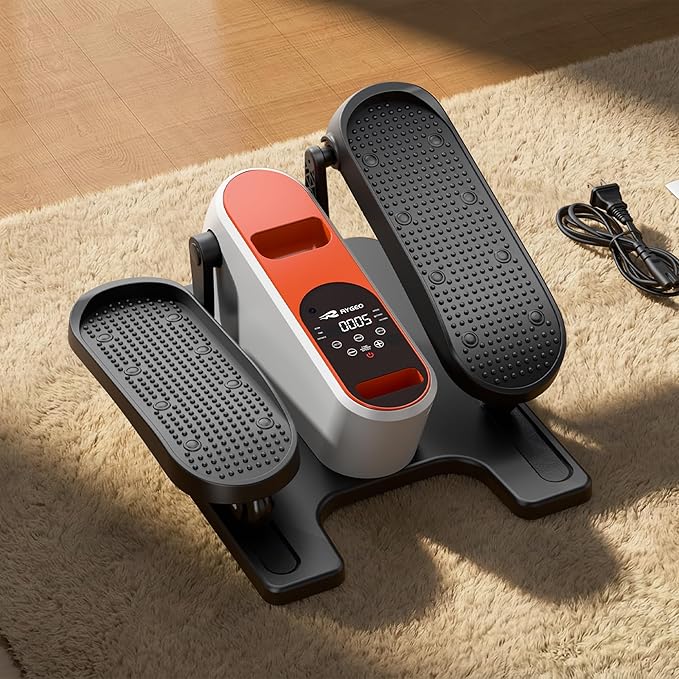 Elliptical Leg Exerciser with Electric Seated Pedal, Under Desk Elliptical Machine for Home & Office, Manual & Auto Mode, Forward & Reverse,12 Adjustable Speeds Leg Exerciser for Seniors