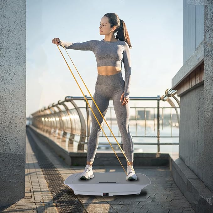 Full Body Vibration Platform Crazy Fitness Massage 10-Frequency Weight Loss & Fat Burner Shaking Machine for Unisex