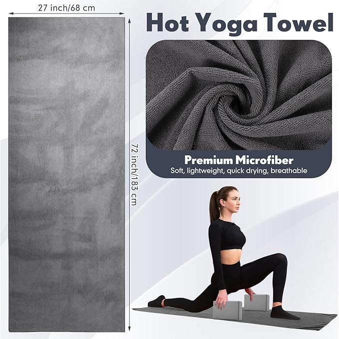 14 Pcs Yoga Kits for Home Workouts Pilates Equipment Set for Women Beginners, Hot Yoga Towel Blocks Strap, Knee Pad, Resistance Loop Exercise Band, Massage Lacrosse Ball, Pilates Ball