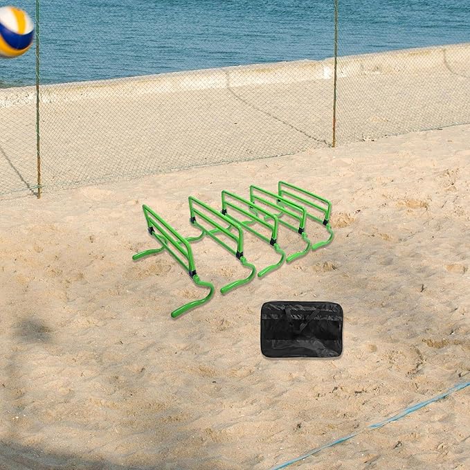 5Pcs Agility Training Hurdles Agility Speed Training Equipment Adjustable Height for Soccer Outdoor Sports Foot Exercise