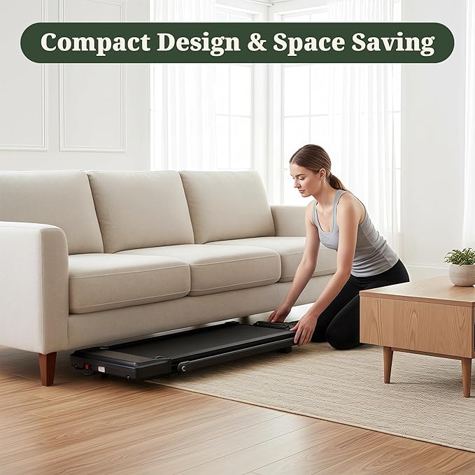 Walking Pad Treadmill, 3 in 1 Portable Under Desk Treadmills for Home Small Space, Quiet Compact Folding Treadmill with Remote Control, 320 LBS Capacity