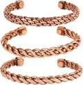 Copper Bracelet Tibetan Style. Hand Forged with Solid and High Gauge Copper Jewelry Cuff for Women Men. Combo of Different Designs