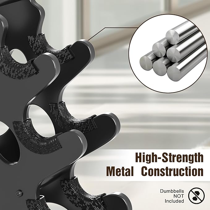 5-Tier | 4-Tier Dumbbell Rack Only Weight Racks For Free Weights Dumbbell Tower (No Dumbbells Rack Only)