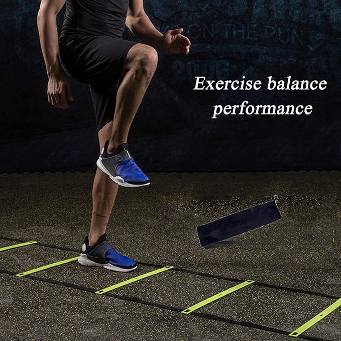 Agility Ladder Flexibility Speed Ladder, Sports Training Set,Fitness Jumping Ladder Footwork Sport Equipment,for Kids/Adults Outdoor Training(Size:5m)