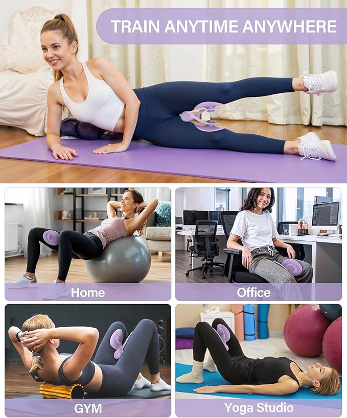 Kegel Exerciser, Pelvic Floor Muscle Exercise Devices for Women, Inner Thigh Exerciser Leg Workout Equipment Thigh Trainer for Male Hip Trimmer Inner Thigh Toner Workout
