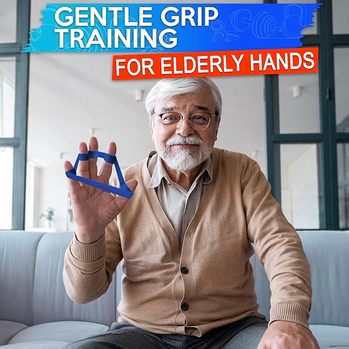 6Pcs Finger Strengthener with 3 resistance levels - Elastic Silicone Finger Exerciser with Shape-Retention and Ergonomic Design - Tear-Resistant Hand Stretcher with Comfort Grip for Hand Recovering