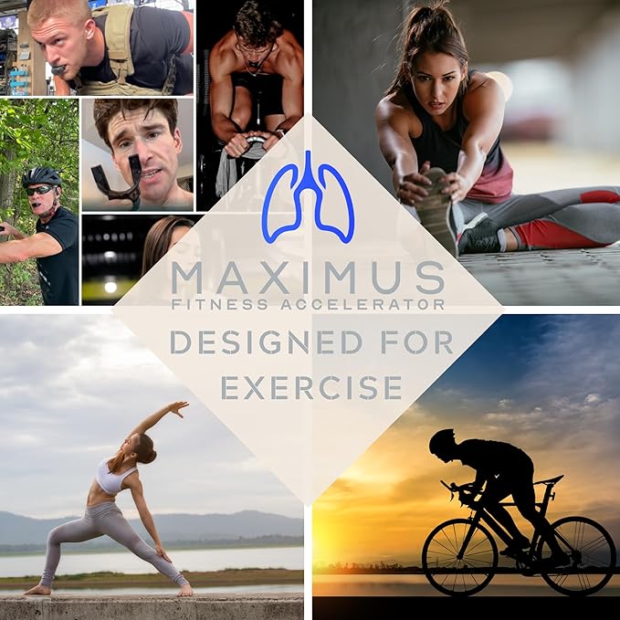 Maximus Lung Trainer Device | VO2 Max Trainer for Endurance Training, Breathing Exercise & Lung Capacity, Portable Resistance Exerciser for Supporting Fitness & Oxygen