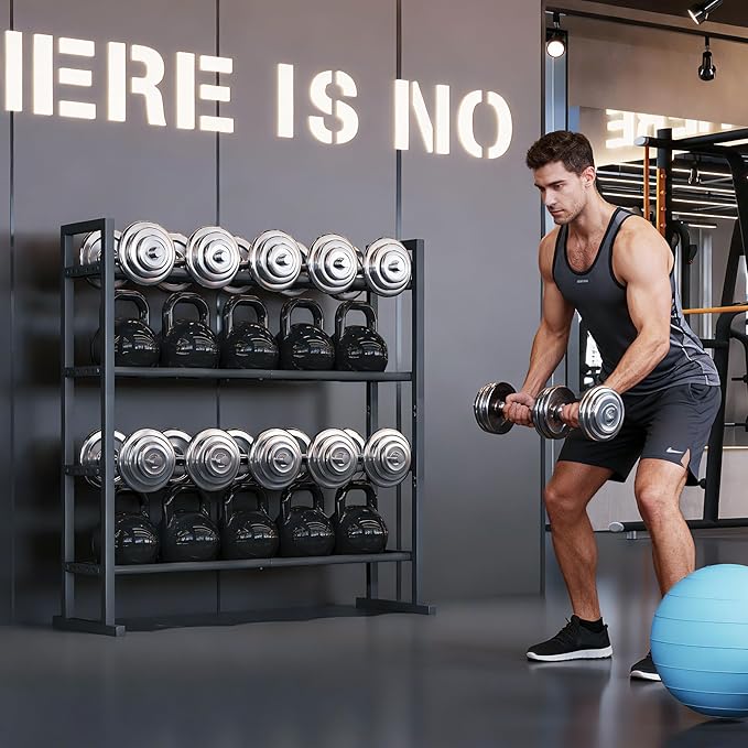 Dumbbell Rack, Adjustable weight Rack Stand, Extended Base Weight Storage for Home Gym, Space-Saving Fitness Equipment Organizer