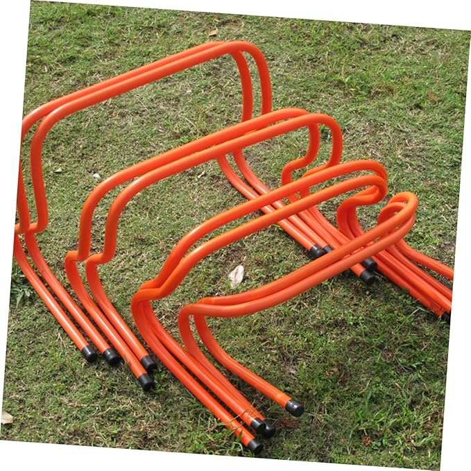 SECFOU 2pcs Plastic Wear-Resistant Speed Hurdles 15cm Agility Training Equipment for Youth Soccer Track Running Drill