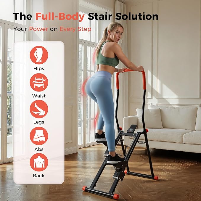 Stair Stepper for Home,Compact Folding Cardio Stair Climber for Full-Body Workout,Perfect for Women Men