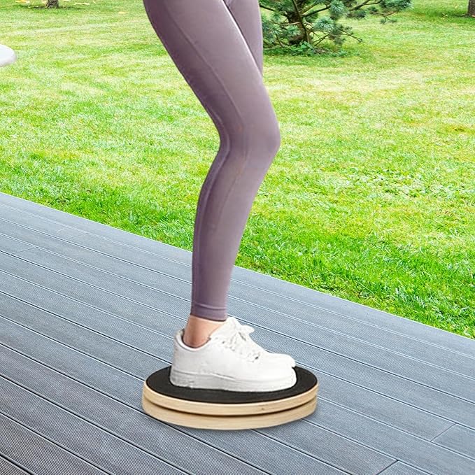 Colaxi Waist Twist Board Ab Twist Board Core Training Fitness Tool Wood for Home Gym Sturdy for Exercise for Strengthening Abdominal