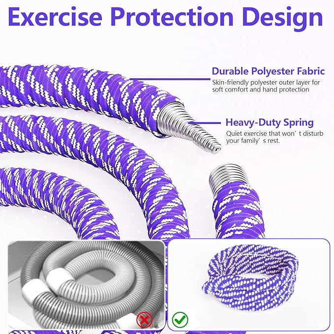 3 lbs Soft Spring Hula Hoop, Weighted Hoops for Adults, Foldable and Portable Hula with Body Tape Measure, Loss Fitness Hoop