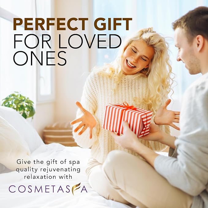 Cosmetasa Body Massage Oil Therapy Kit – Arnica & Lavender Oil for Relaxation and Sore Muscles – Includes Anti-Cellulite Oil, Roller Ball & Mitt for Firming Skin – Spa Gift Set for Women & Men