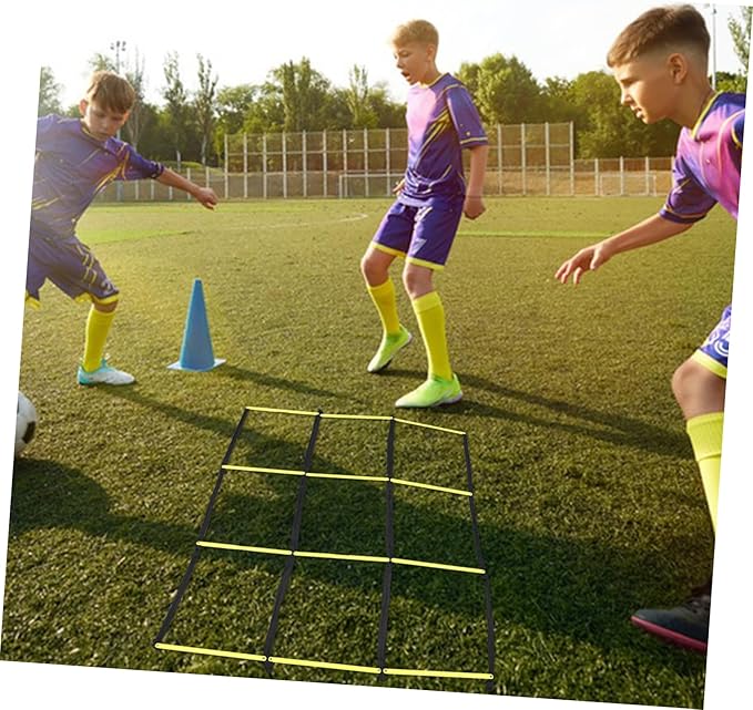 Foldable Agility Ladder Training Pad for Football Soccer Multifunctional Rope Ladder for Footwork Speed Drills and Sports Exercises Portable and Lightweight Go Training
