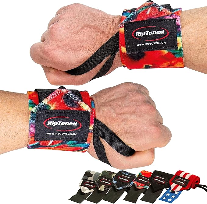 Rip Toned Wrist Wraps for Weightlifting – USPA & USAPL Approved 18" Wrist Straps for Powerlifting – Adjustable, Durable Gym Wraps with Thumb Loop – Quality Support for Men & Women