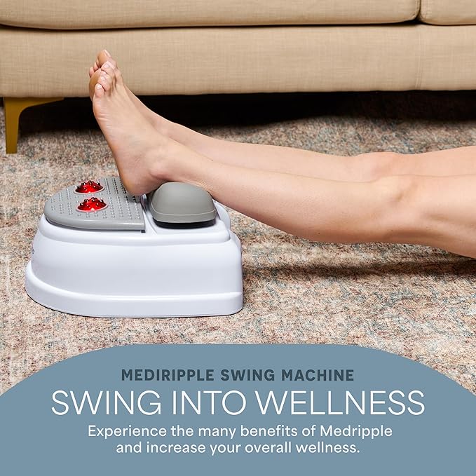 Lifepro Chi Machine - MediRipple Lymphatic Massager with Red Light Therapy, 12-Speed Swing Exercise Machine for Passive Aerobic Fitness, Blood Circulation, Stress Relief & Recover