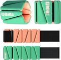 SPORTBIT Wrist and Ankle Weights for Women - Set of 2 (1lb Each) Wearable Ankle & Wrist Weights - Leg & Arm Bands, Silicone Weighted Bracelets for Workout, Walking, Running, Yoga, Pilates