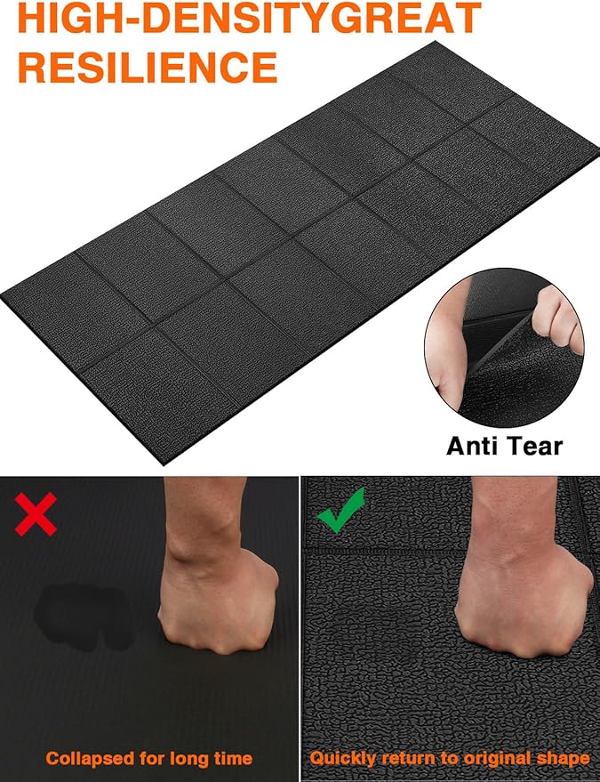 Treadmill Mat, 5'x2.5',6mm Thickness Exercise Equipment Mat for Carpet Hardwood Floors, Compatible with Walking Pad,Spin Bike,Elliptical Trainer,Rowing Machine