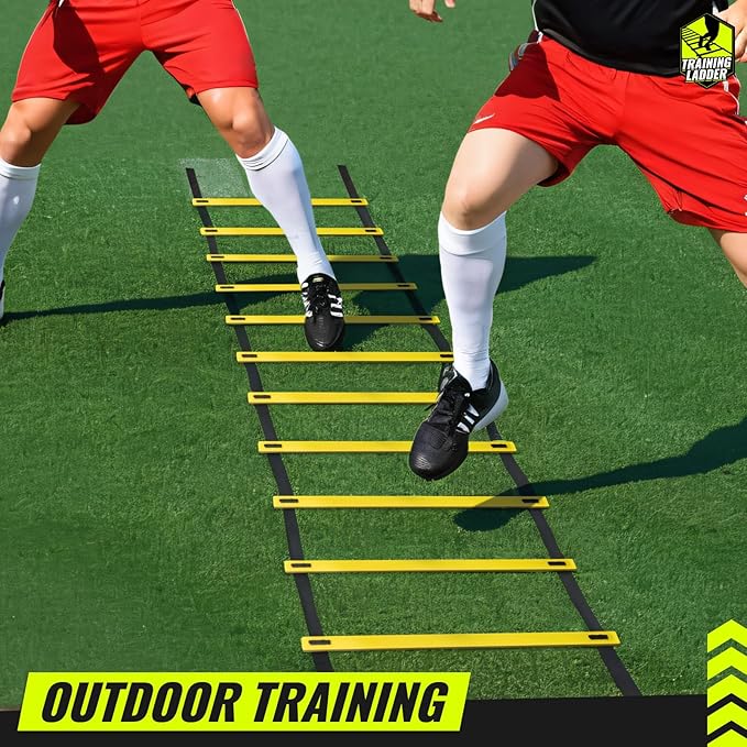 Teenitor Agility Ladder Speed Ladder Training Ladder for Soccer, Speed, Football Fitness Feet Training Carry Bag Agility Training Equipment 13 rungs, 23 feet