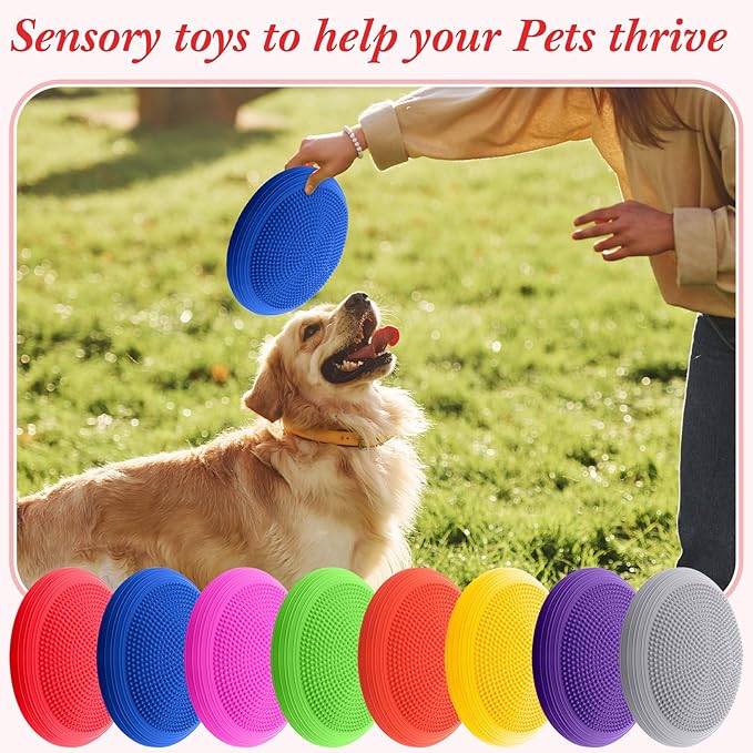 Libima 8 Pcs Wiggle Seat Inflated Wobble Cushion Sensory Seat Flexible Balance Board Balance Disc for Men Women Physical Exercise Improving Posture Home Office
