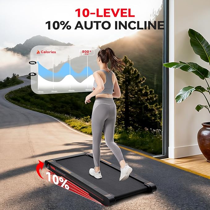 Sperax Walking Treadmill Pad with APP, 3 in 1 Under Desk Treadmill, 400W Low Noise Walking Vibration Pad with Remote Control,Portable Treadmills for Home Office