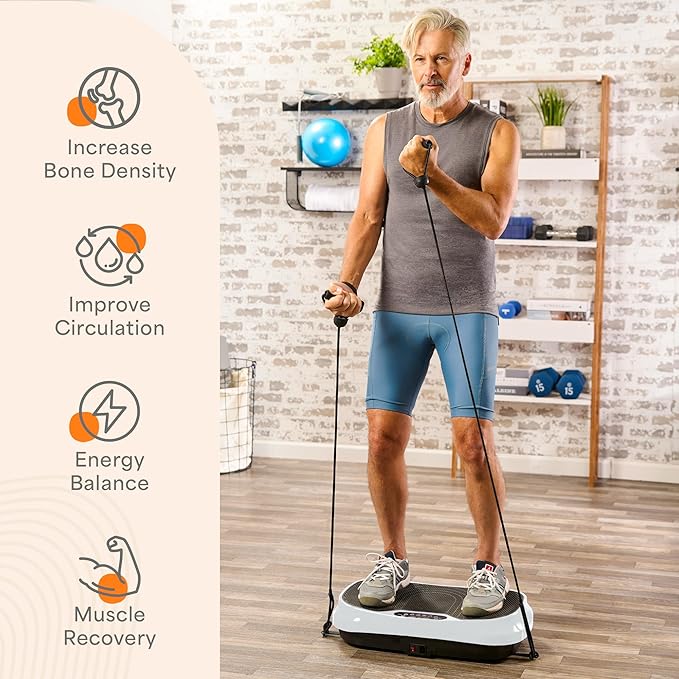 Lifepro Vibration Plate for Lymphatic Drainage – Whole Body Vibrating Platform Exercise Machine for Muscle Toning & Recovery with Remote Max Load 260 lb
