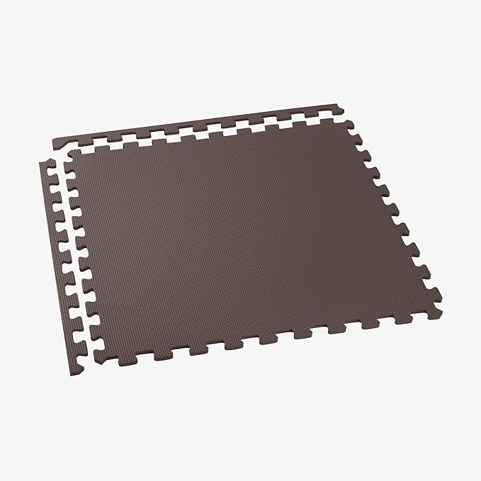 We Sell Mats 3/8" Thick Multipurpose EVA Foam Exercise Floor Mat, Interlocking Tiles, Anti-Fatigue for Home or Gym
