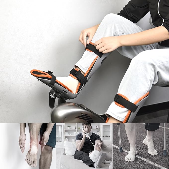 Leg Support Protective Gear for Pedal Exerciser and Exercise Bike,Universal Soft Splint Bracket Training Equipment ，1 Pair