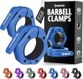 DMoose Fitness Barbell Clips 2 Inch (Pair) - Quick Release Olympic Barbell Clamps & Collars with Anti Slip TPR Grip for Secure Weightlifting and Powerlifting - Weight Clips for Bars at Home or Gym