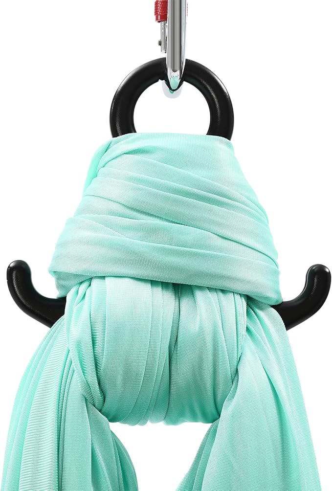 Aerial Silks Starter Kit, 5.4 Yards Durable Aerial Yoga Hammock Kit Anti-Gravity Flying for Fitness, Swing Aerial Yoga Hammock for Acrobatic, Circus Arts, Dance, Gymnastics