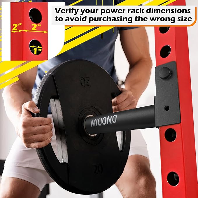 Weight Plate Holder, Weight Plate Rack Storage for 2X2 Power Rack Attachments, Extended Version Hang More 2" Weight Plates
