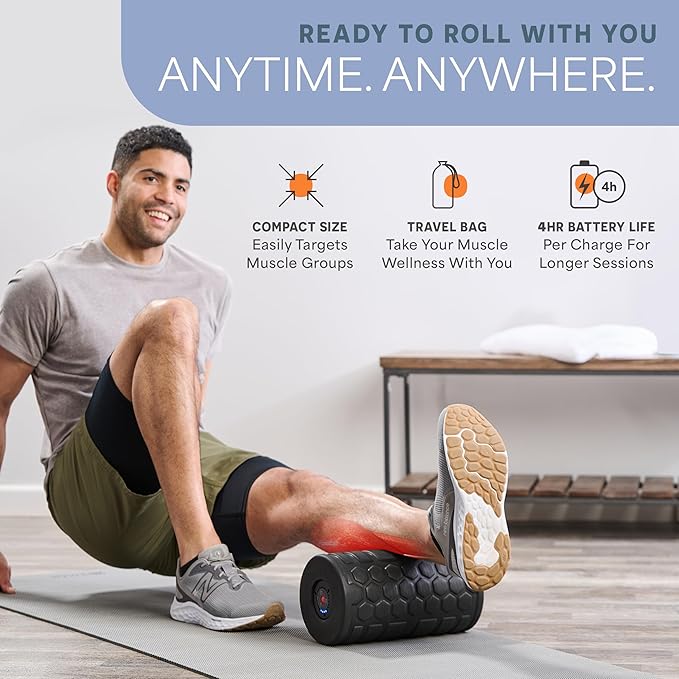 LifePro 4 Speed Vibrating Foam Roller for Physical Therapy & Exercise - High-Intensity Vibrating Roller for Muscle Recovery & Pliability Training - Back Roller for Deep & Gentle Trigger Point Therapy