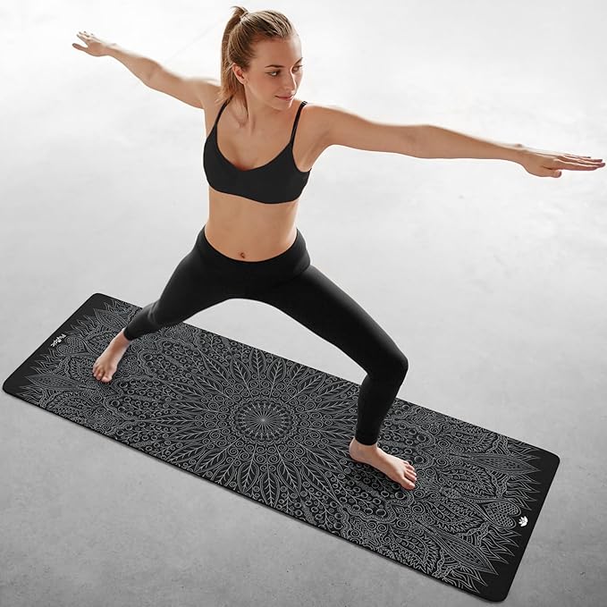Plyopic. All In One Yoga Mat | Luxury Sweat-Grip Mat/Towel Combo | Ideal for Yoga, Hot Yoga, Bikram, Pilates, Workout & Exercise | Eco-Friendly Natural Rubber