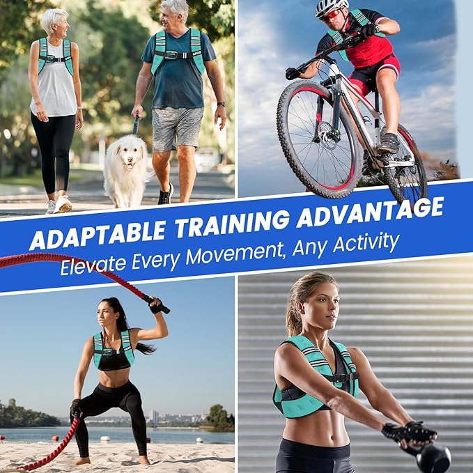 Weighted Vest Woman, 6/8/12/16/20/25/30 Lb Unisex Reflective Strength Training Weight Vest For Running, Jogging, Cardio & Workouts