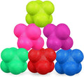 Homoyoyo 6 Pcs Hexagonal Reaction Balls Set 7cm Fitness Reaction Balls for Agility and Reflex Training Multi-Color for Speed Coordination Drills
